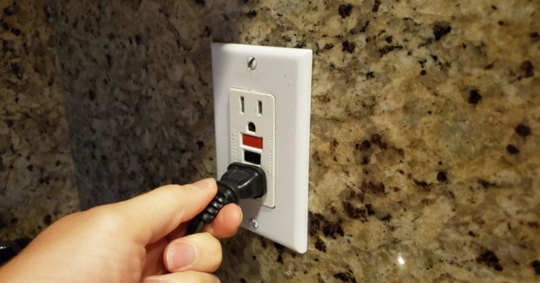 plugging into GFCI outlet