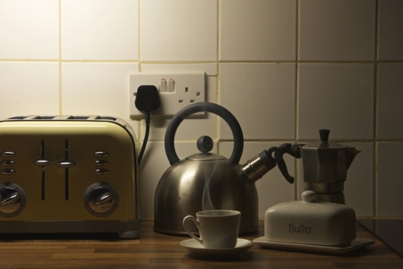 Toaster oven plugged in